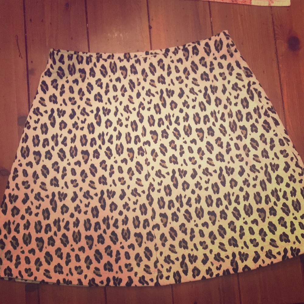 Loft Leopard Miniskirt